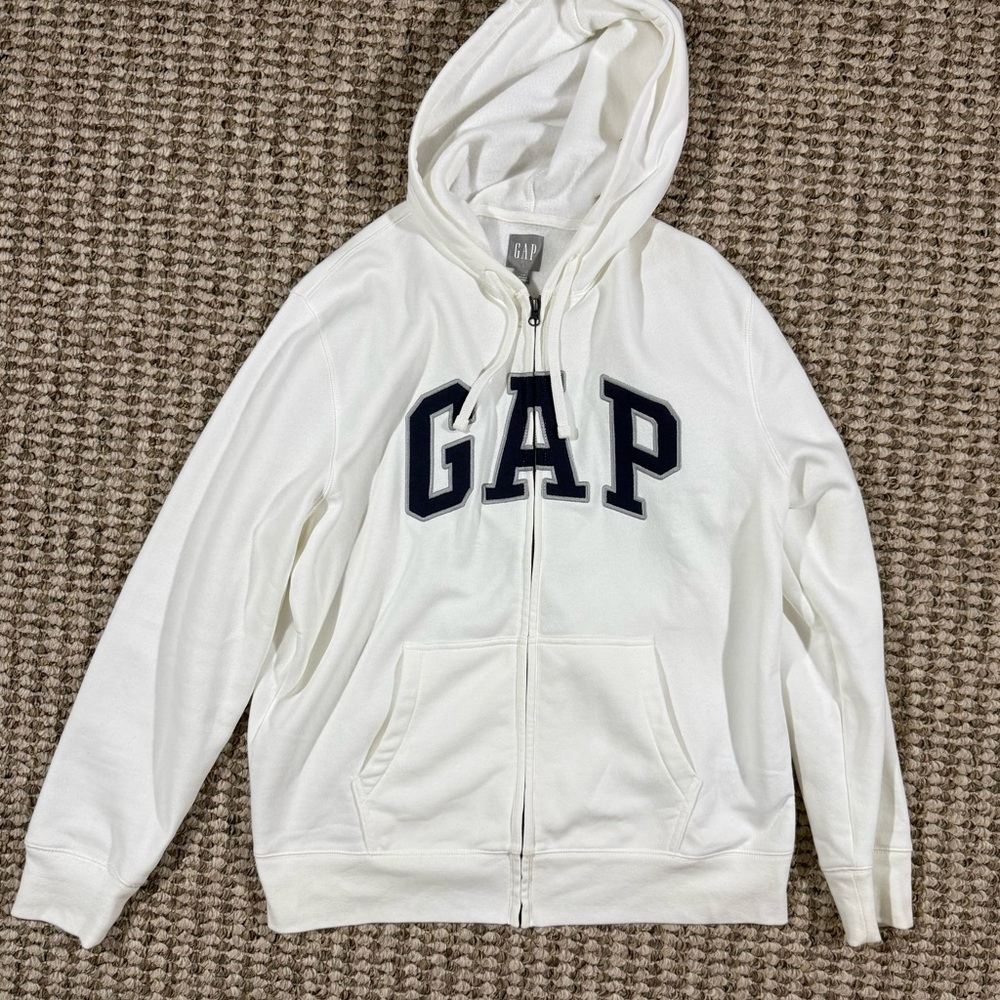 GAP White Zip Hoodie